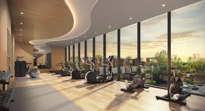 Fitness Suite with full-height windows