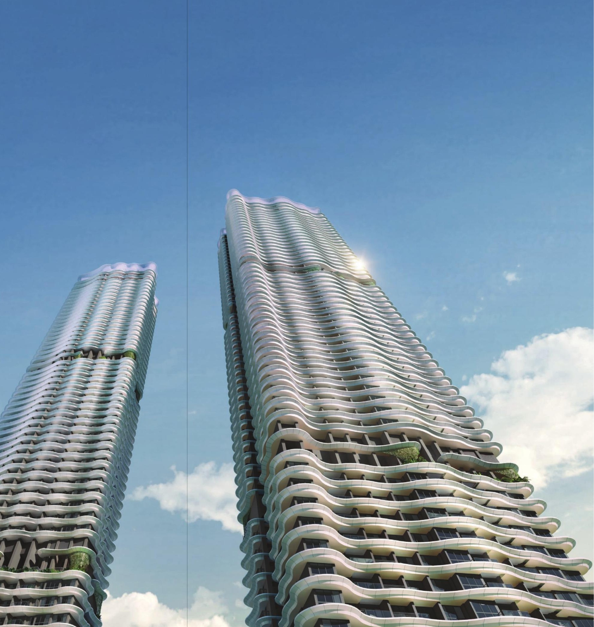 Artist's impression of Zyon Grand's twin residential towers