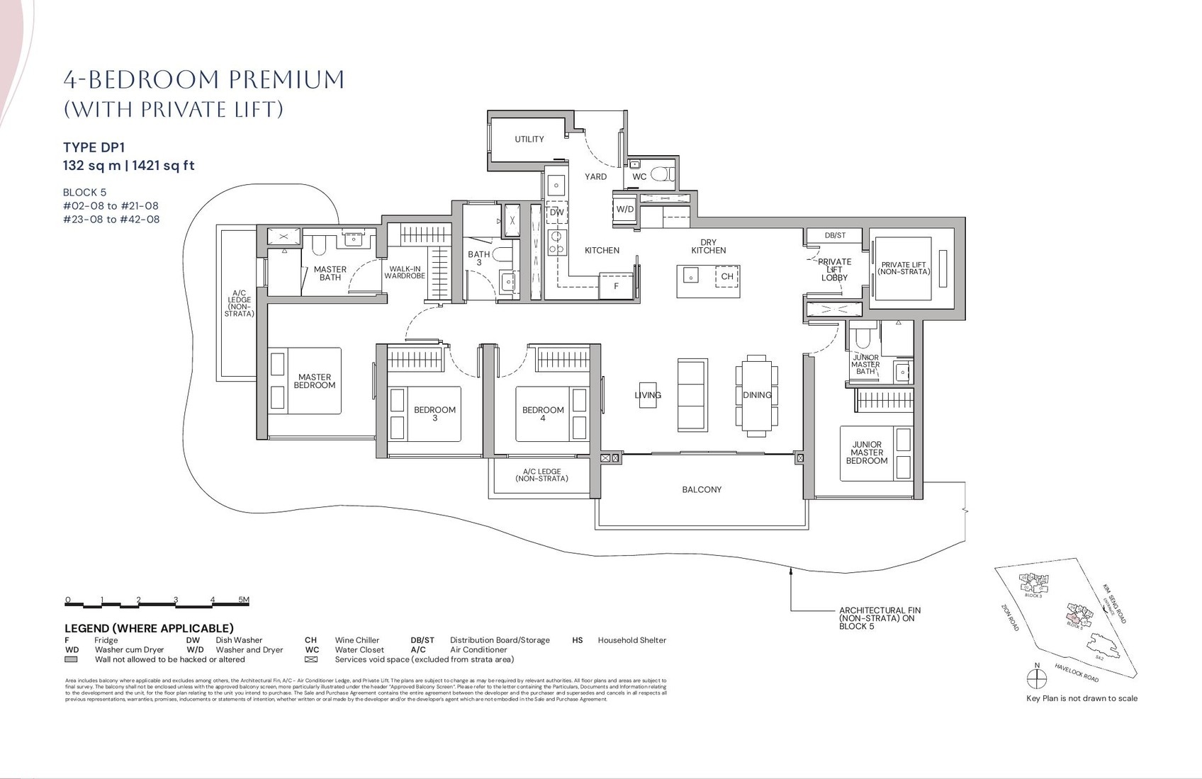 Official Zyon Grand 4-Bedroom Premium, Type DP1 floor plan